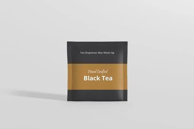 茶包及茶包包装盒设计样机模板 Tea Dispenser Box Mockup插图(3)
