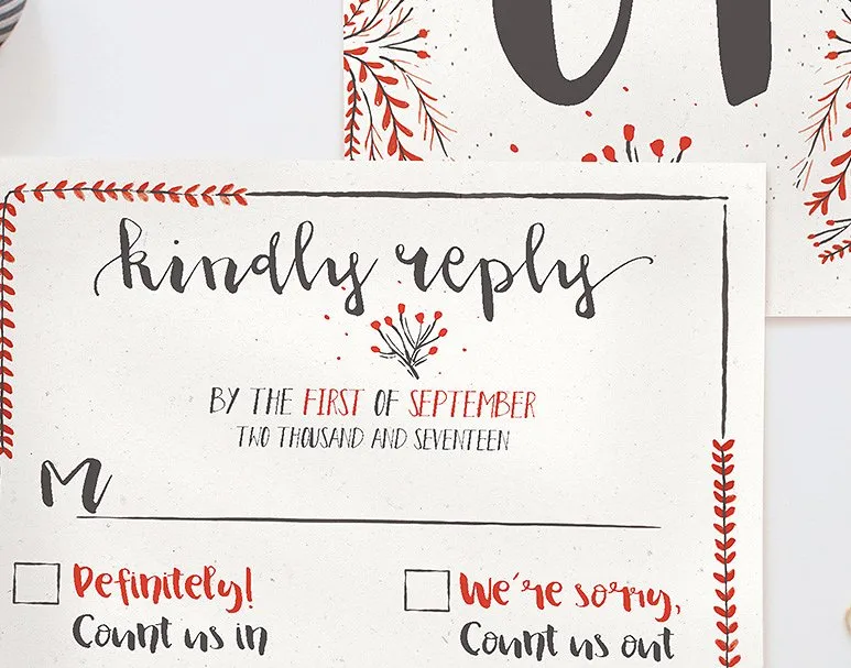 水彩花卉装饰婚礼设计物料模板合集 Watercolor Floral Wedding Suite插图(3)