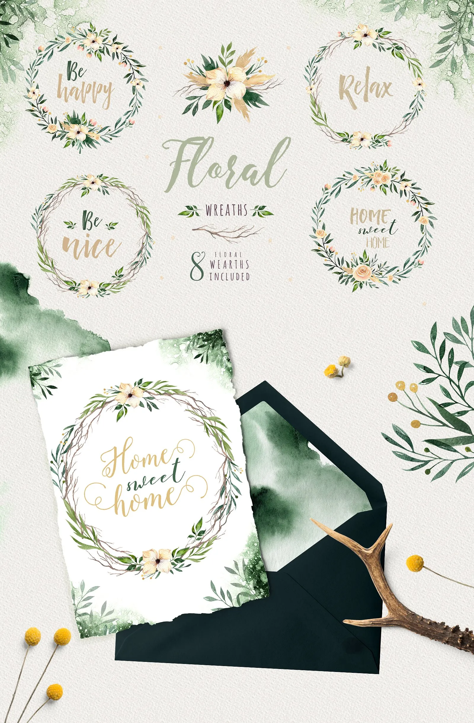 高品质手绘花卉树叶素材下载[psd,png,jpg]插图(3)