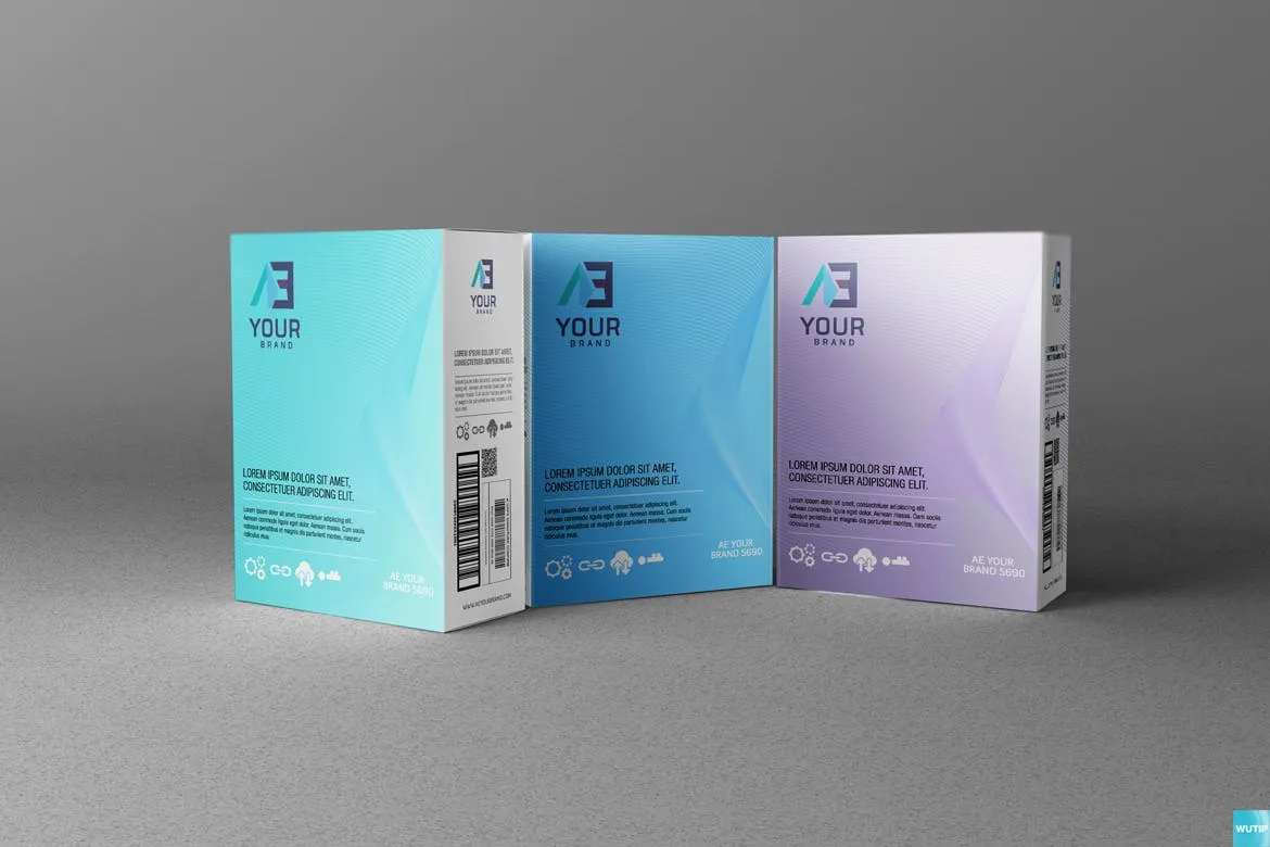 高品质的包装盒子设计VI样机展示模型mockups插图(2)
