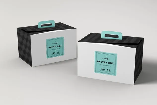 快餐盒糕点外带包装样机v1 Food Pastry Boxes Vol.1: Packaging Mockups插图(3)