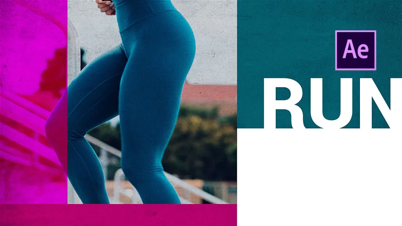 充满活力的体育幻灯片像素设计精选AE模板