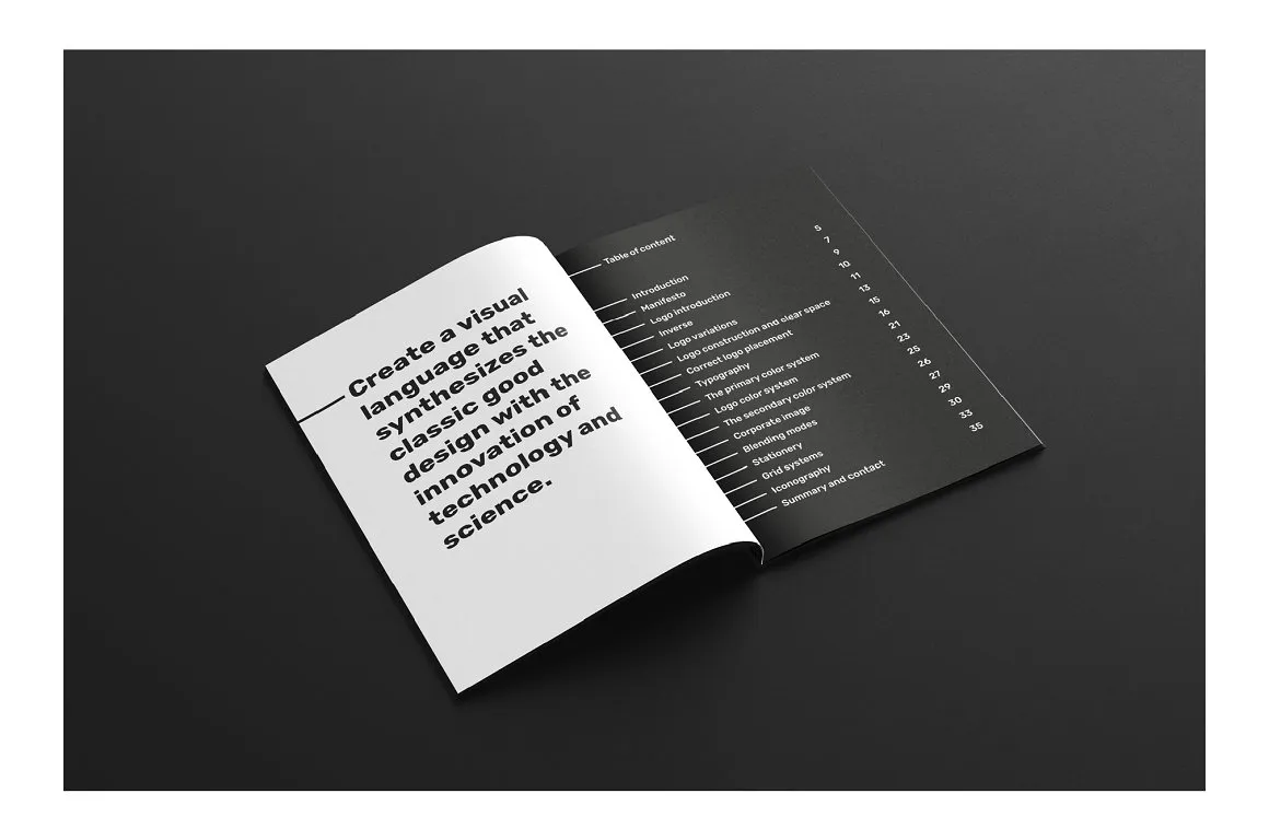 黑白极简主义现代品牌手册插图(2)