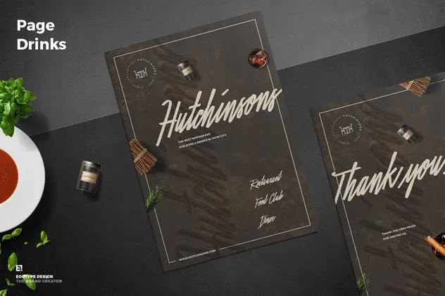 高端西餐餐馆菜单模板 Food Menu插图(5)