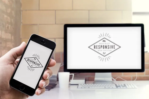 响应式网页设计演示iPhone/Macbook/iMac样机模板 Responsive Design Device Display Mock-Up插图(2)