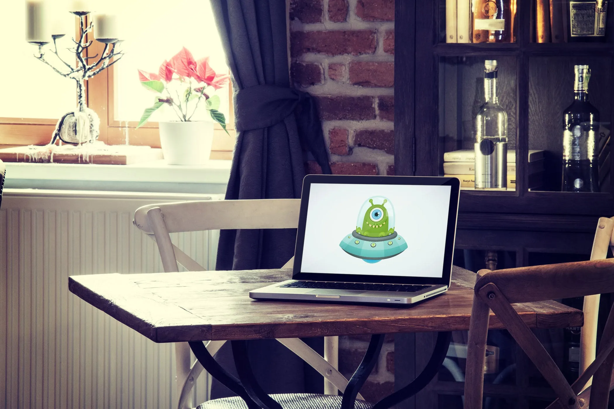 咖啡店场景MacBook&iPad屏幕预览素材库精选样机模板v4 5 Laptop and tablet mock-ups in cafe Vol. 4插图(4)