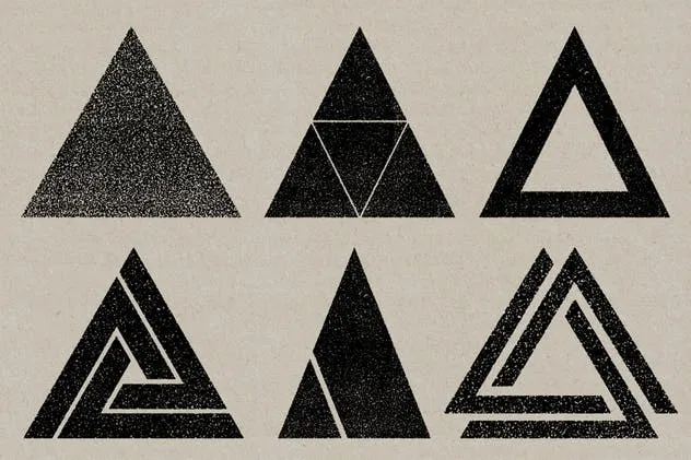 30款复古做旧效果纹理矢量印章形状 Vector Shape Stamps插图(3)