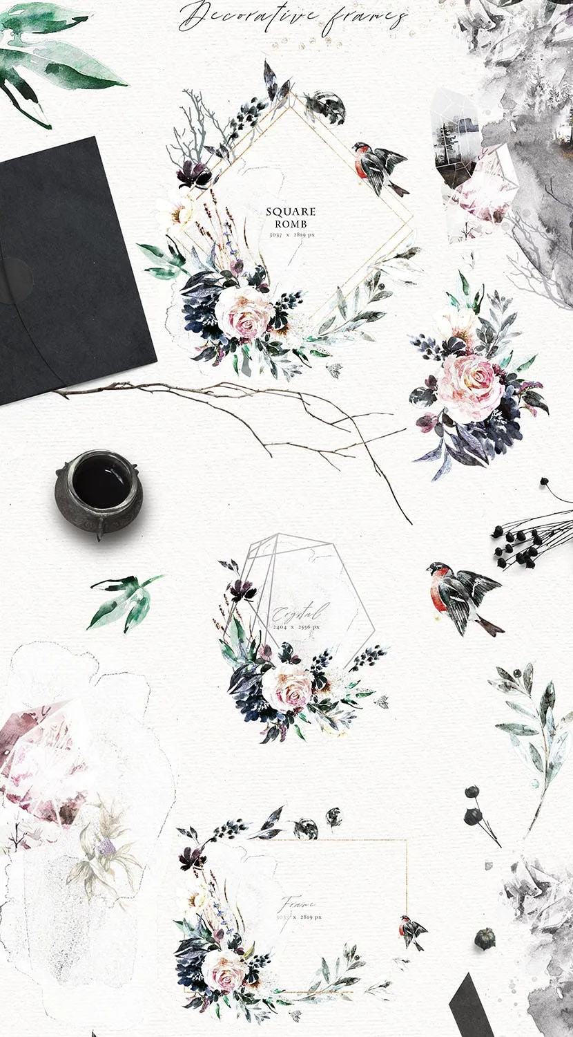 高品质梦幻水彩矢量插画素材大合集[1.88GB] Fantasy illustrations “Once in the dream”插图(5)