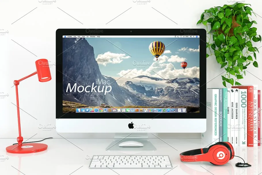 5K分辨率iMac实景场景样机模板 iMac Mockup#8211; 5k#8211; (1 PSD)