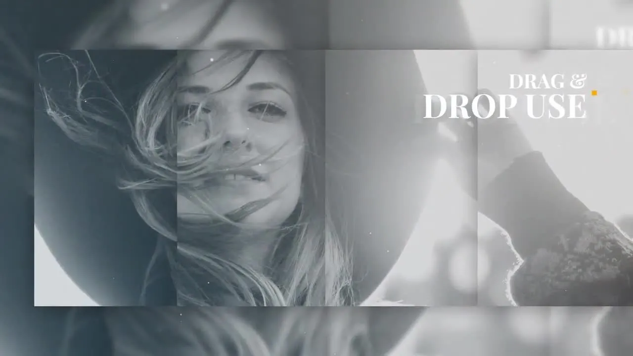 幻灯片平滑拆分精美照片展示像素设计精选AE模板