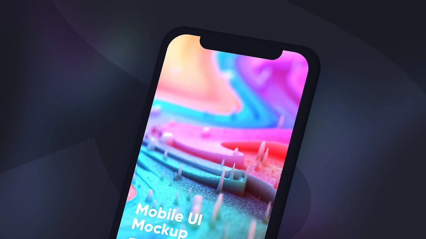 黑色iPhone手机UI界面设计效果图等距网格样机模板 Dark iPhone Mockup插图(12)