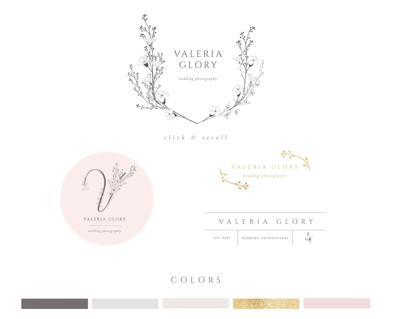 高端女性饰品品牌设计素材套装 Pre-made Logo ~ Branding Kit插图(1)