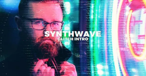 超动感视频故障特效开场片头像素设计精选AE模板 Glitch Intro