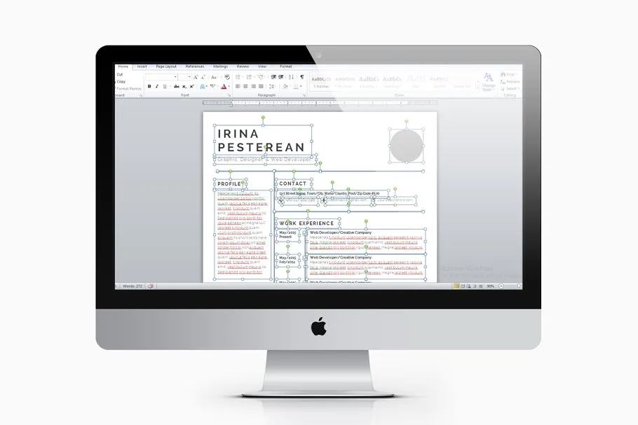 简约黑白风格个人简历设计模板 Resume|Cv_Irina Pesterean插图(3)