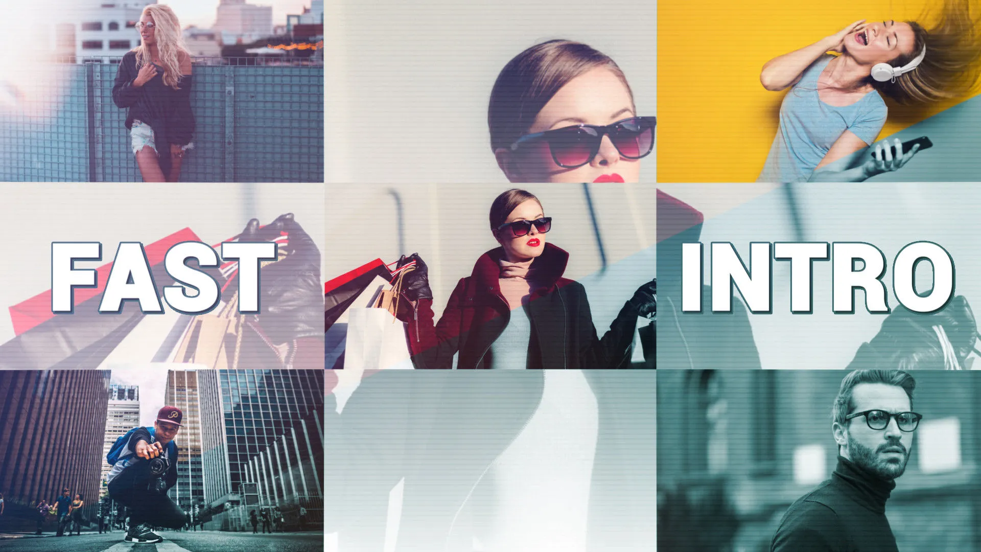 快速介绍活动促销过渡效果像素设计精选AE模板Fast Intro