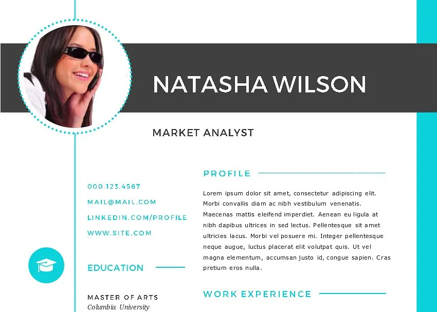 现代专业2合1照片简历模板 Modern 2 in 1 photo Word resume插图(2)