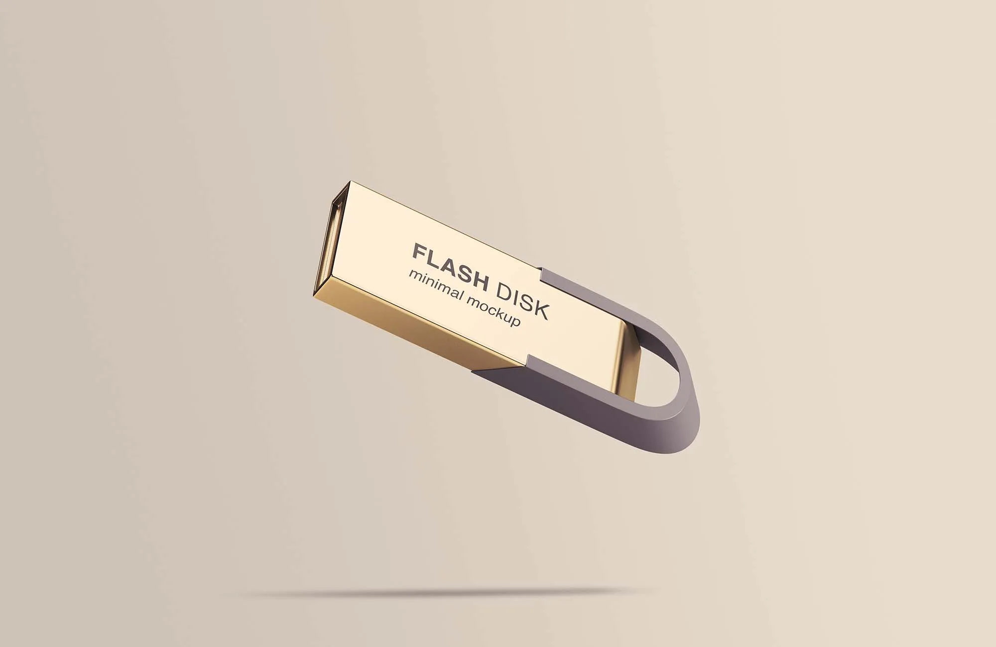 创意U盘设计效果图PSD样机模板 Flying Flash Disk Mockup插图