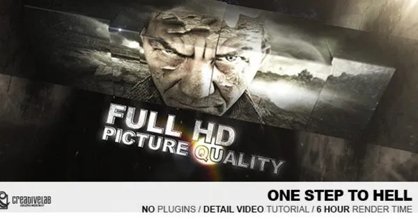 重金属炫酷方块动画特效AE视频模板 One Step To Hell