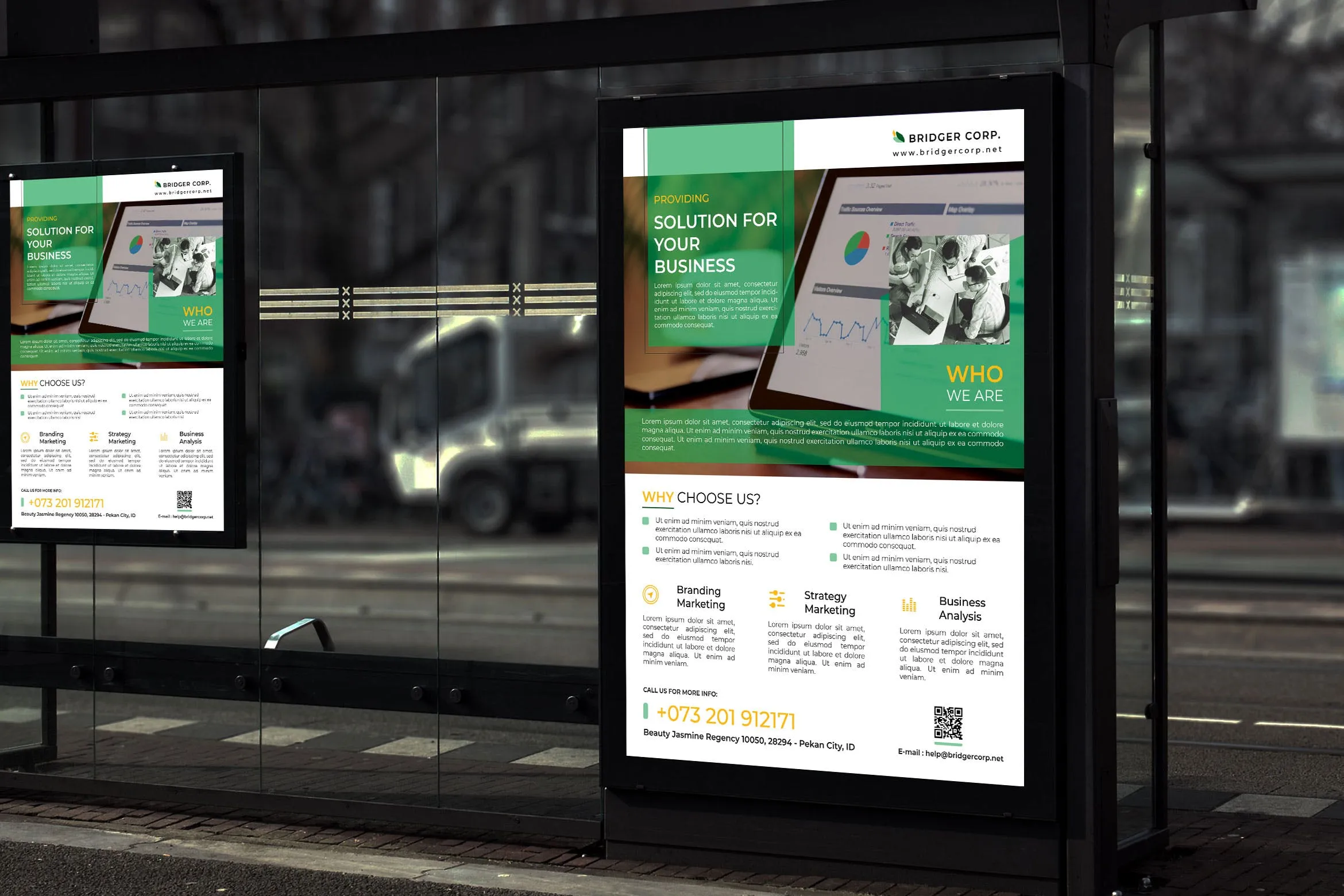 企业户外宣传海报版式设计模板 Bridger#8211; Corporate Business Poster RY