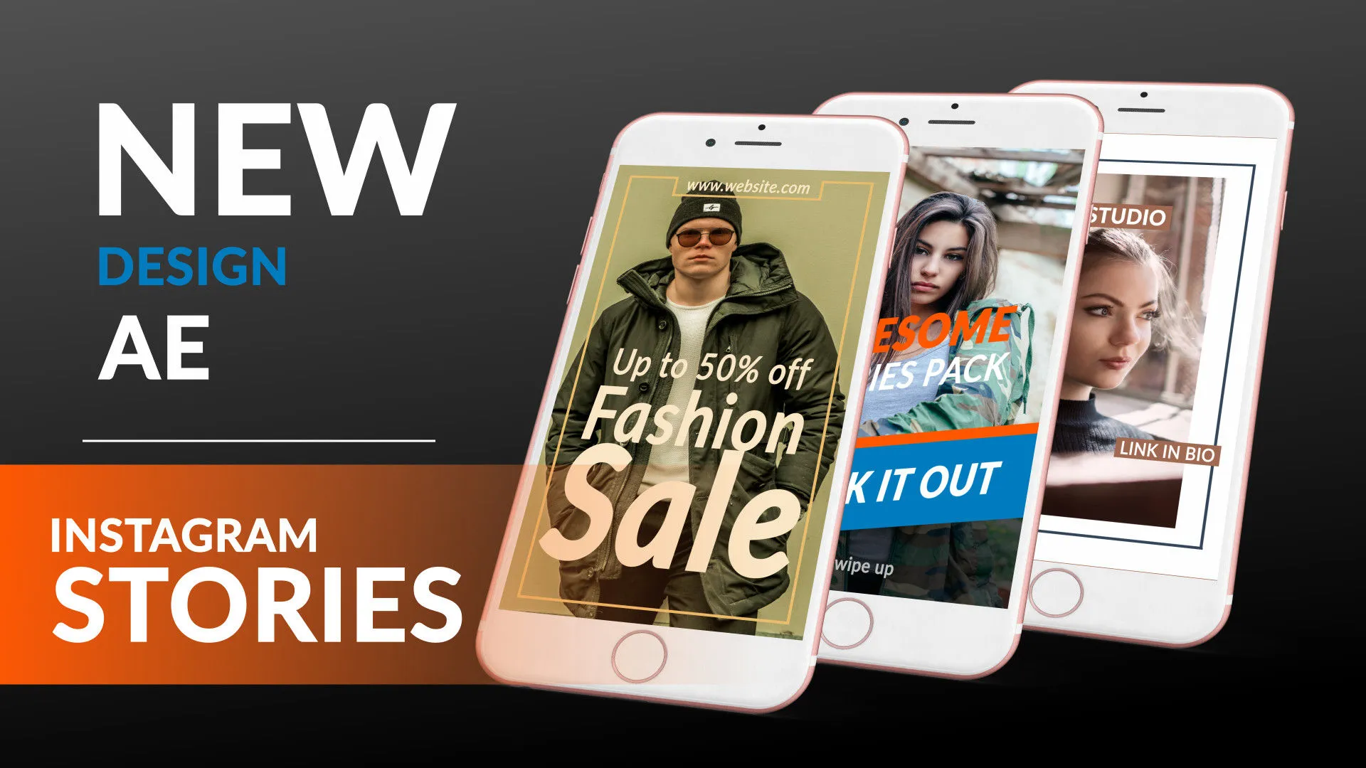 超现代的Instagram故事像素设计精选AE模板