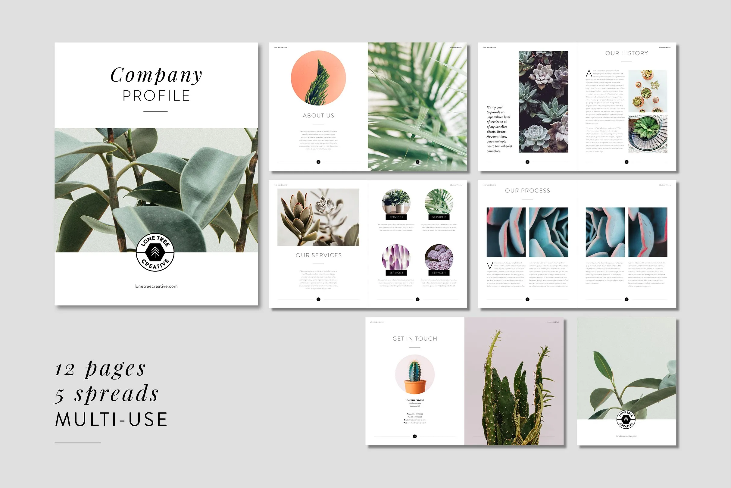 时尚专业的公司宣传画册模板 Minimal Company Profile + Brochure [indd]插图(2)