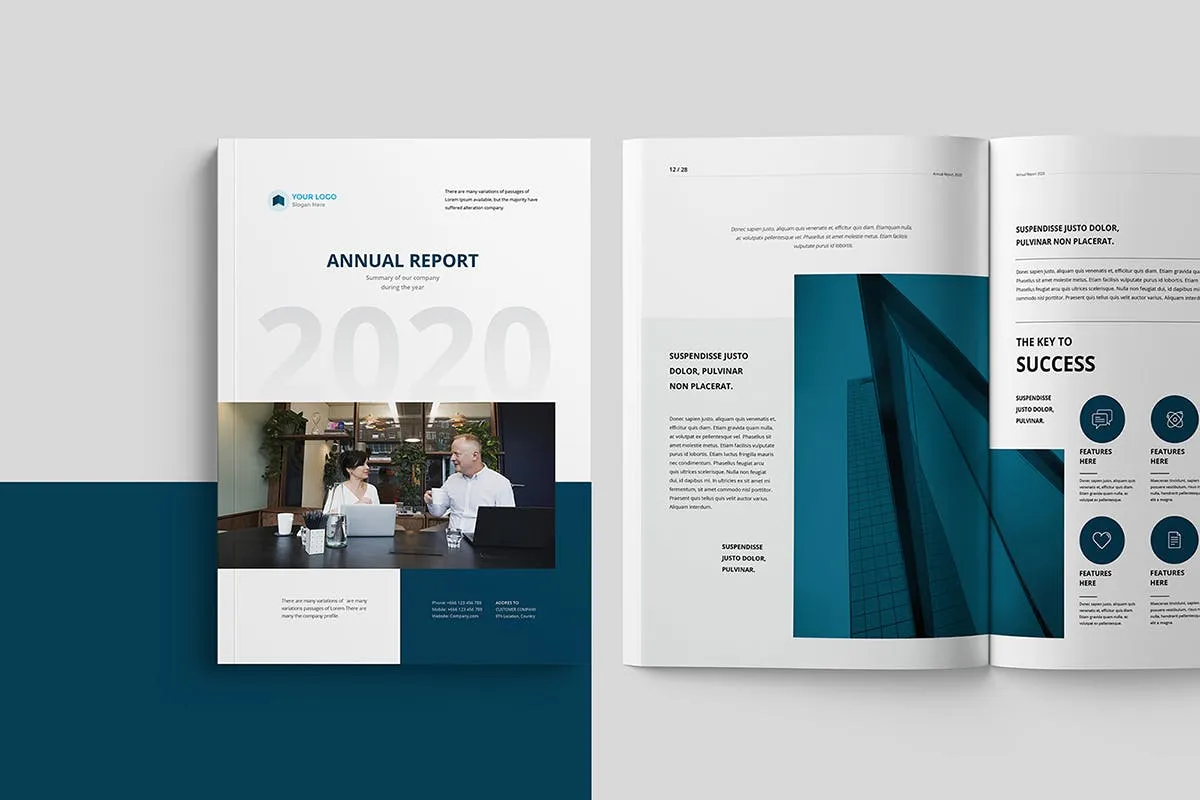 2020年企业年终总结报告设计INDD模板 Annual Report 2020 | 28 Pages插图