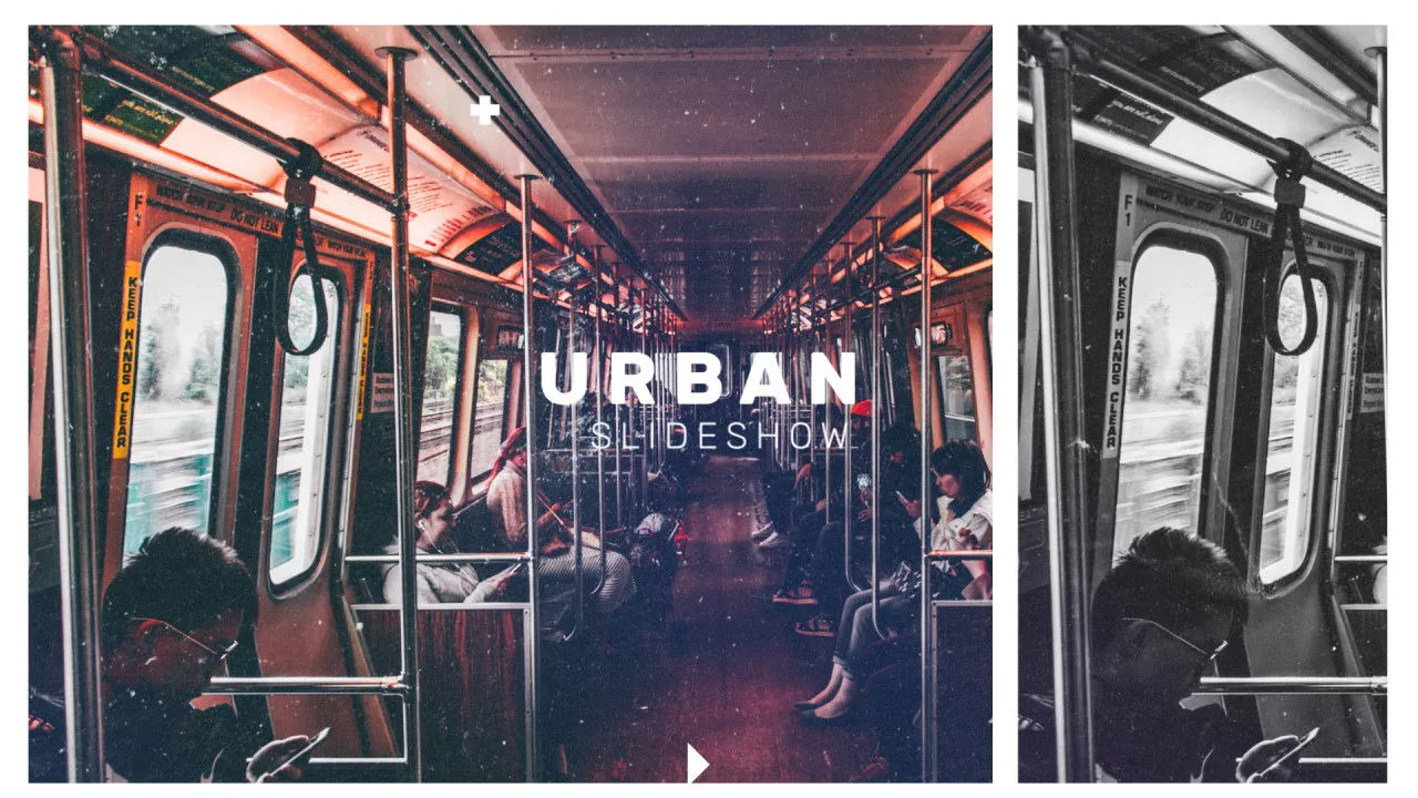 动感十足的城市幻灯片像素设计精选AE模板