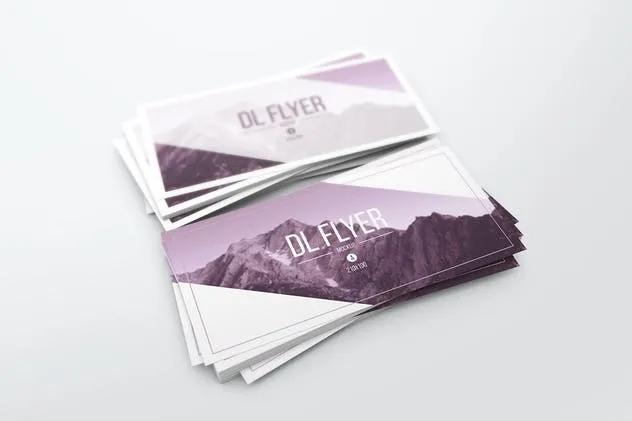 DL企业品牌传单样机设计模板 DL Flyer Mockups插图(4)