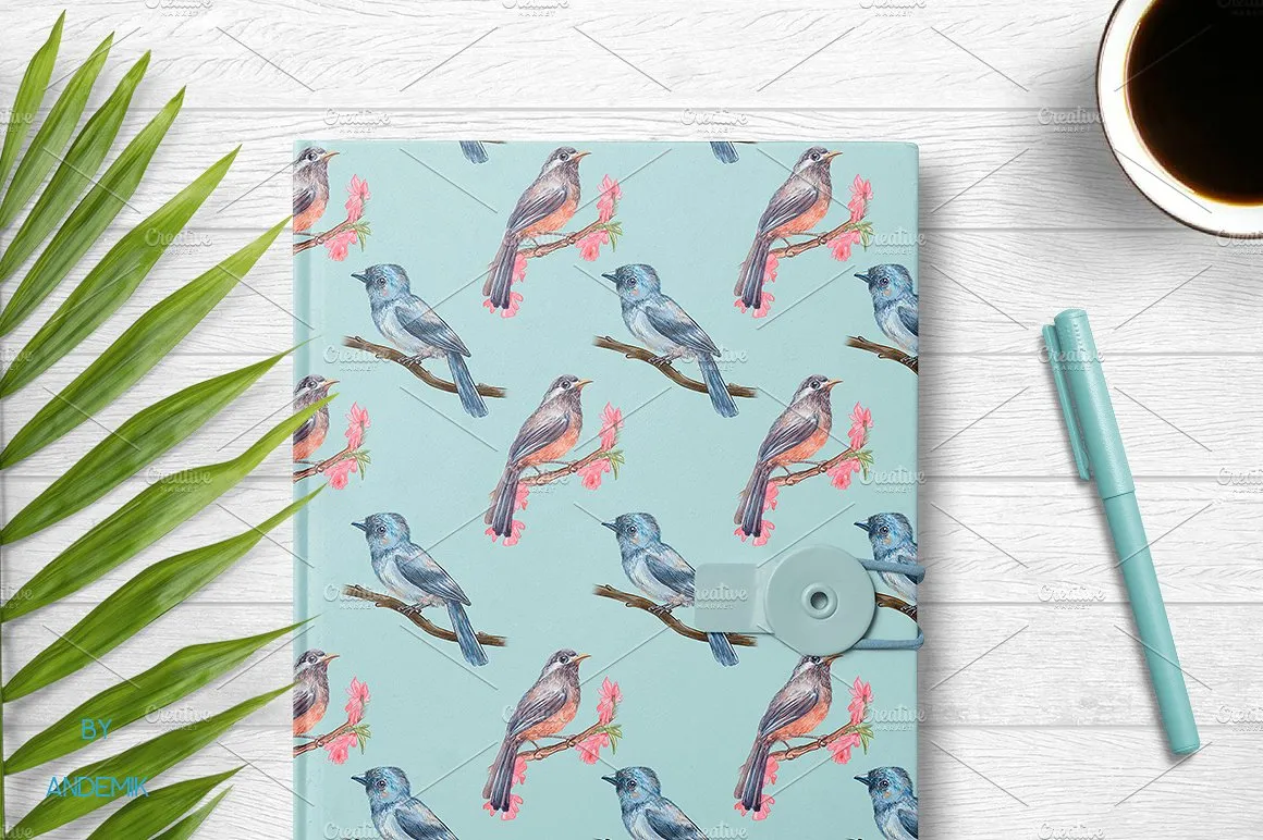 一大波手绘鸟的水彩剪贴画素材下载[png,jpg]插图(5)