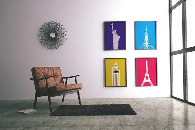 画廊艺术作品画框样机模板Vol.1 Picture Art Mockup [Vol 1]插图(2)