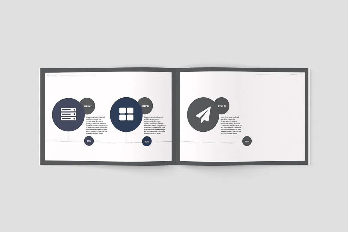 创意极简的黑白色调杂志手册模板下载[indd]插图(15)