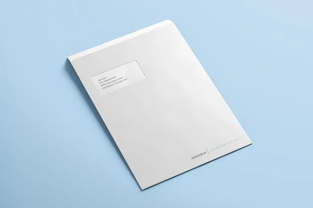 C4规格大信封设计样机模板 Envelope C4 Mock-up插图(3)