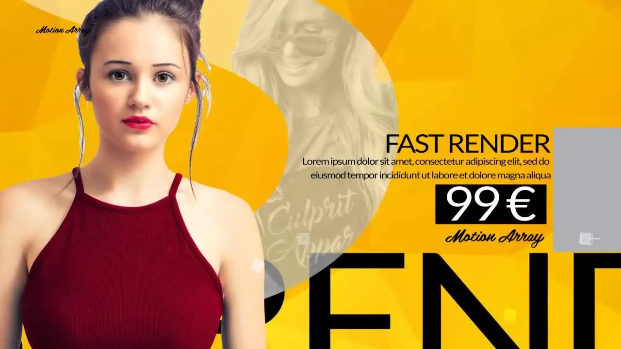 时装市场促销像素设计精选AE模板