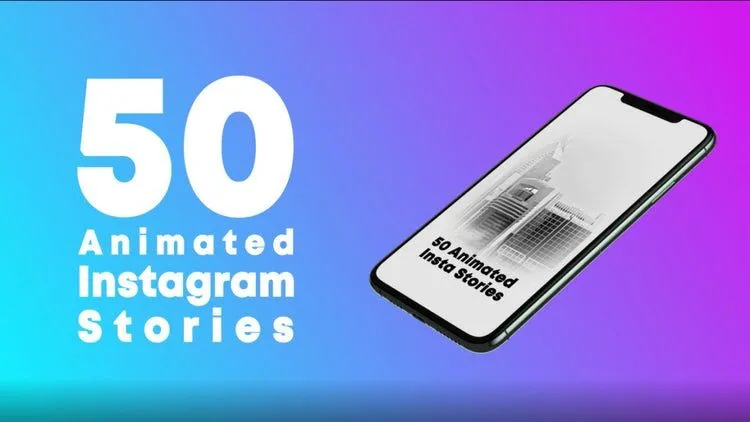 干净多彩富有创意的Instagram故事ae模板