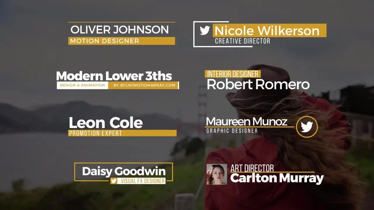 8个独特的动画下三分之一像素设计精选AE模板