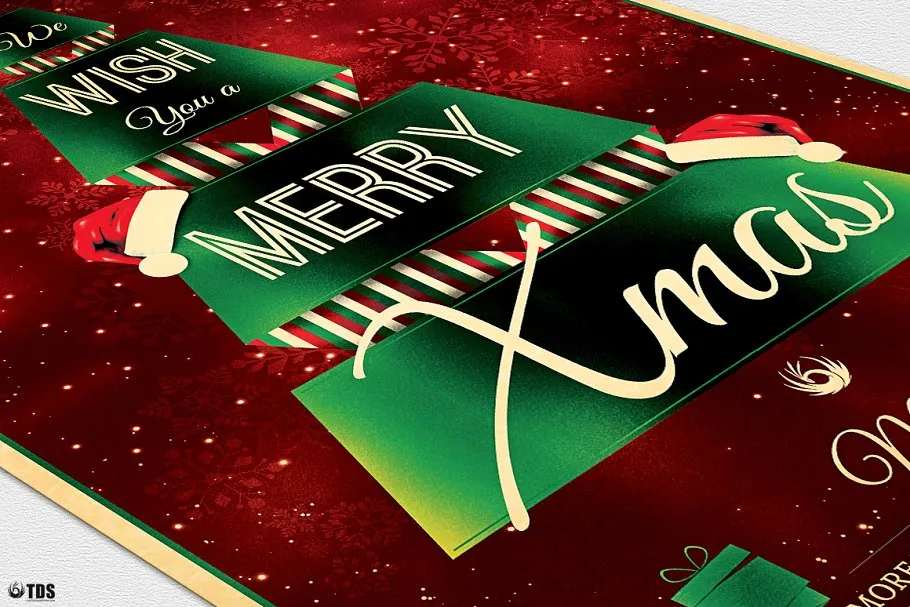 圣诞聚餐菜单PSD模板v7 Christmas Menu PSD V7插图(6)