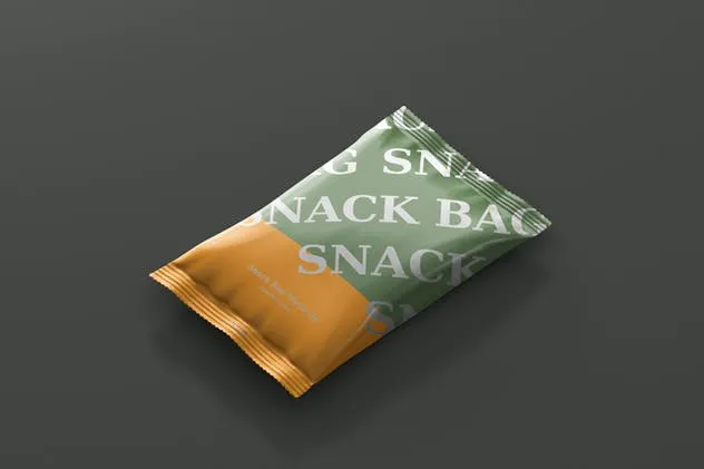 小吃/零食塑料袋包装外观设计样机 Snack Foil Bag Mockup插图(8)