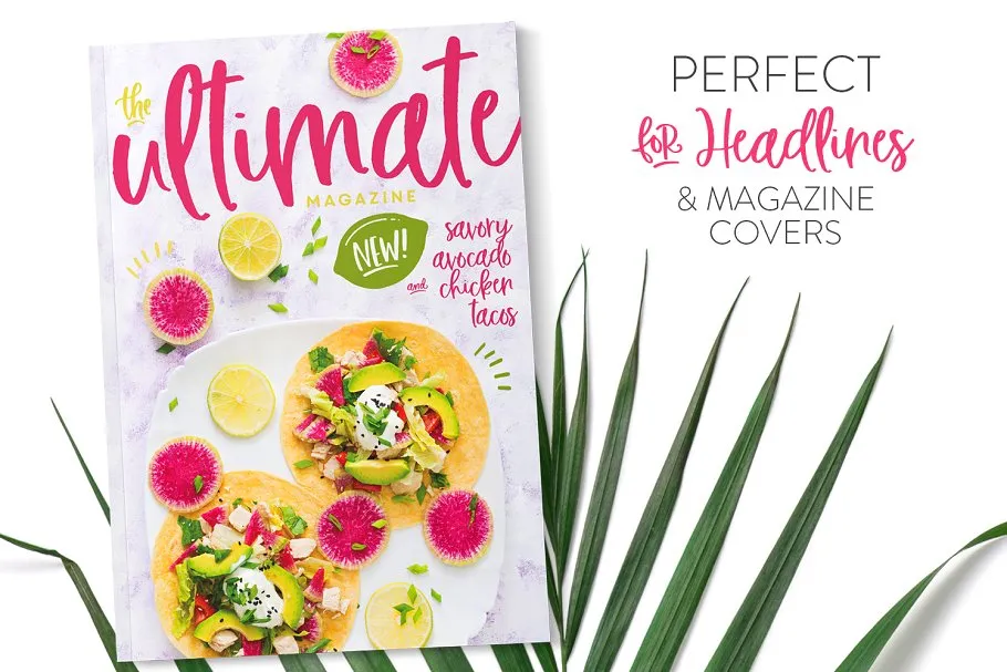 新挑选的水彩素材和字体工具包 Fresh Picked Watercolor & Font Kit插图(10)