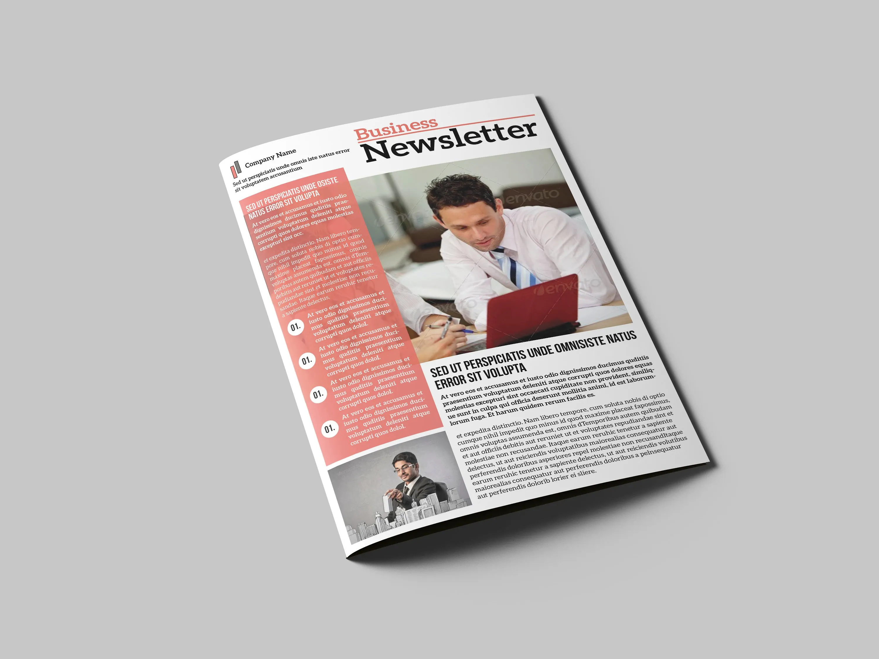 10页商业化时事通讯类杂志模板下载[indd]