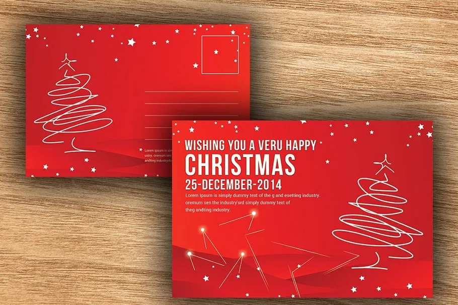 20套圣诞节贺卡卡片模板 20-Psd Christmas Cards Bundle插图(5)