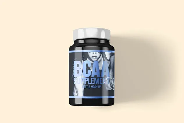 营养品/药物瓶外观设计样机模板 Supplement / Medicine Bottle Mock-Up插图(9)