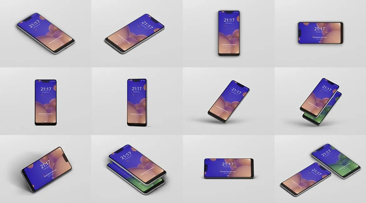 谷歌智能手机Pixel 3 XL屏幕预览样机模板 Smart Phone Mockup Pixel 3 XL插图(14)