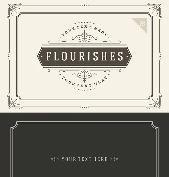 60款老式装饰邀请函模板 60 Vintage ornament invitations插图(3)