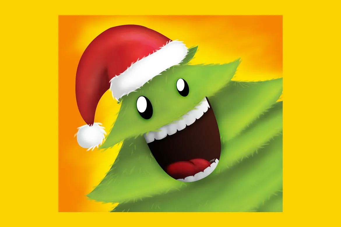 可爱设计风格圣诞树设计PSD分层模板 Christmas Tree插图(2)