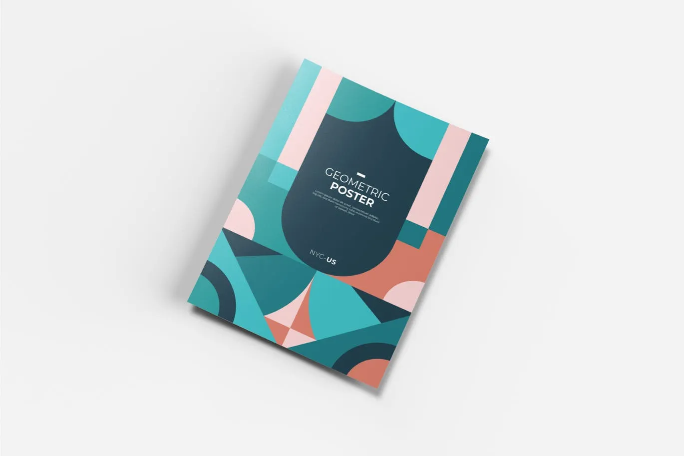 创意几何图形背景宣传单设计模板v3 Creative Geometric Flyer插图(1)