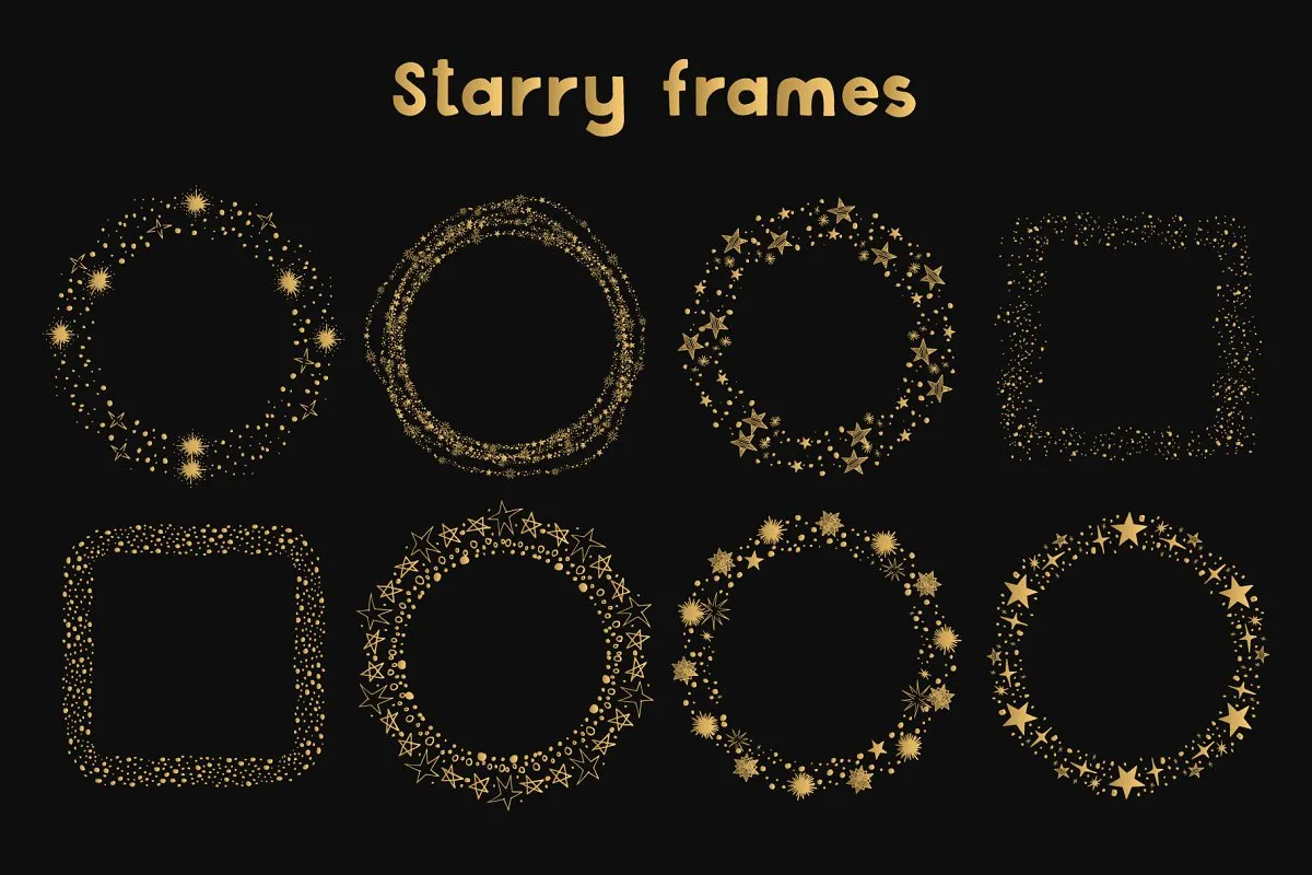 太空星系故事矢量图形套装插图(7)