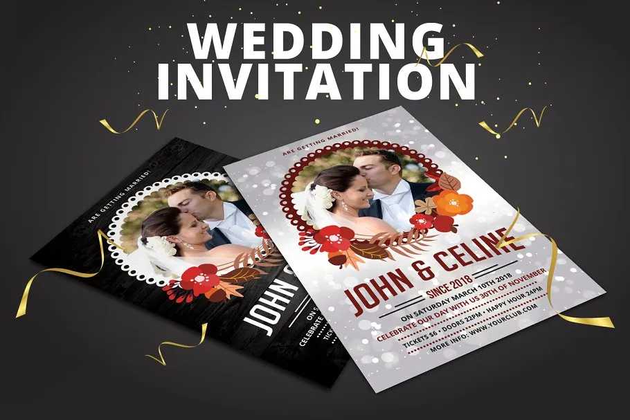 婚礼邀请函模板 Wedding Invitation