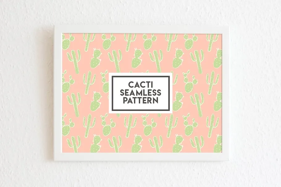 仙人掌素描风格设计素材 Big cacti bundle, sketch style插图(8)