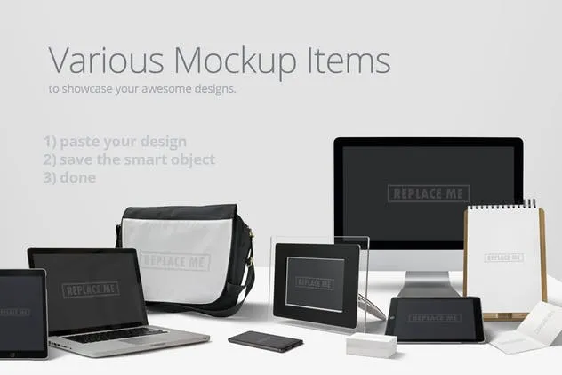 超级办公室办公桌场景样机设计工具包 Workspace Mockup Creator插图(5)