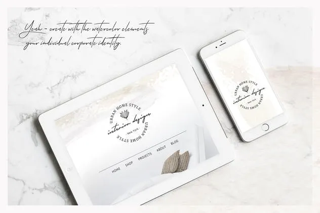 女性品牌VI视觉设计素材包[Logo模板/图标/水彩元素] So Female Branding Kit + Icons & Watercolours插图(2)